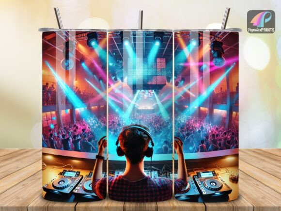 Download DJ Music Party Nightlife Tumbler Wrap V5 - Premium Resources