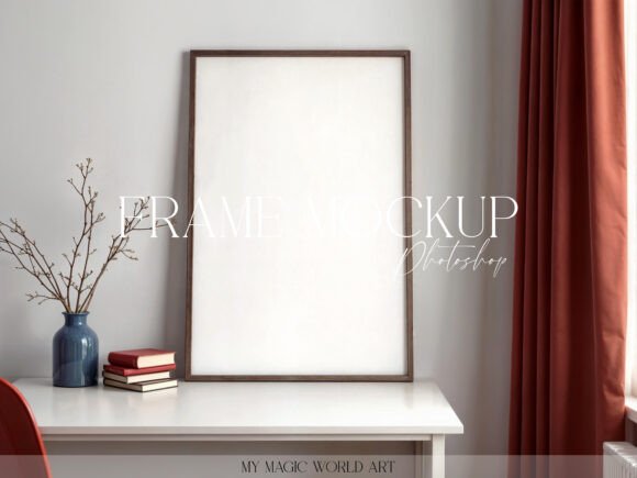 Download Light Mockup Frame on the Table - Premium Resources