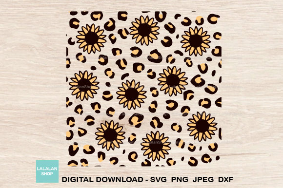 Download Leopard Sunflower Seamless Pattern - Premium Bundle