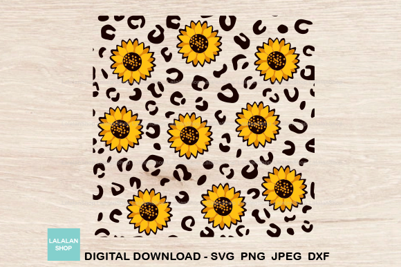 Download Leopard Sunflower Seamless Pattern - Premium Bundle