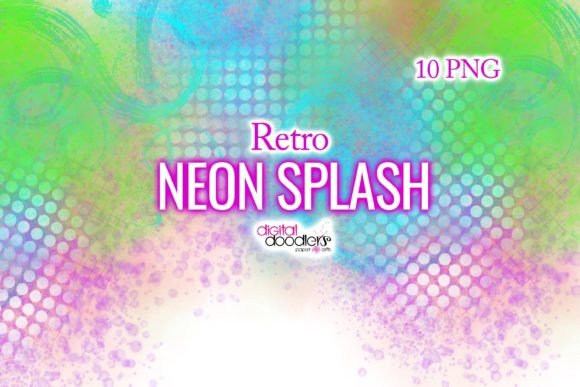 Download Retro Neon Splash Sublimation Clipart - Neon splash Collection