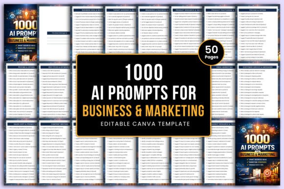 Download 1000 AI Prompts for Business &amp; Marketing - Marketing Collection